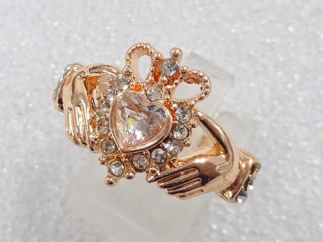JAPANESE KIMONO / ANTIQUE CRYSTAL RING (SIZE 21)